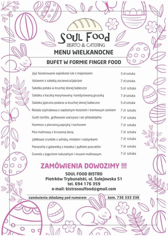 Bar 10 Tka Piotrków Trybunalski Menu at Soul Food Bistro & Catering pub & bar, Piotrków Trybunalski