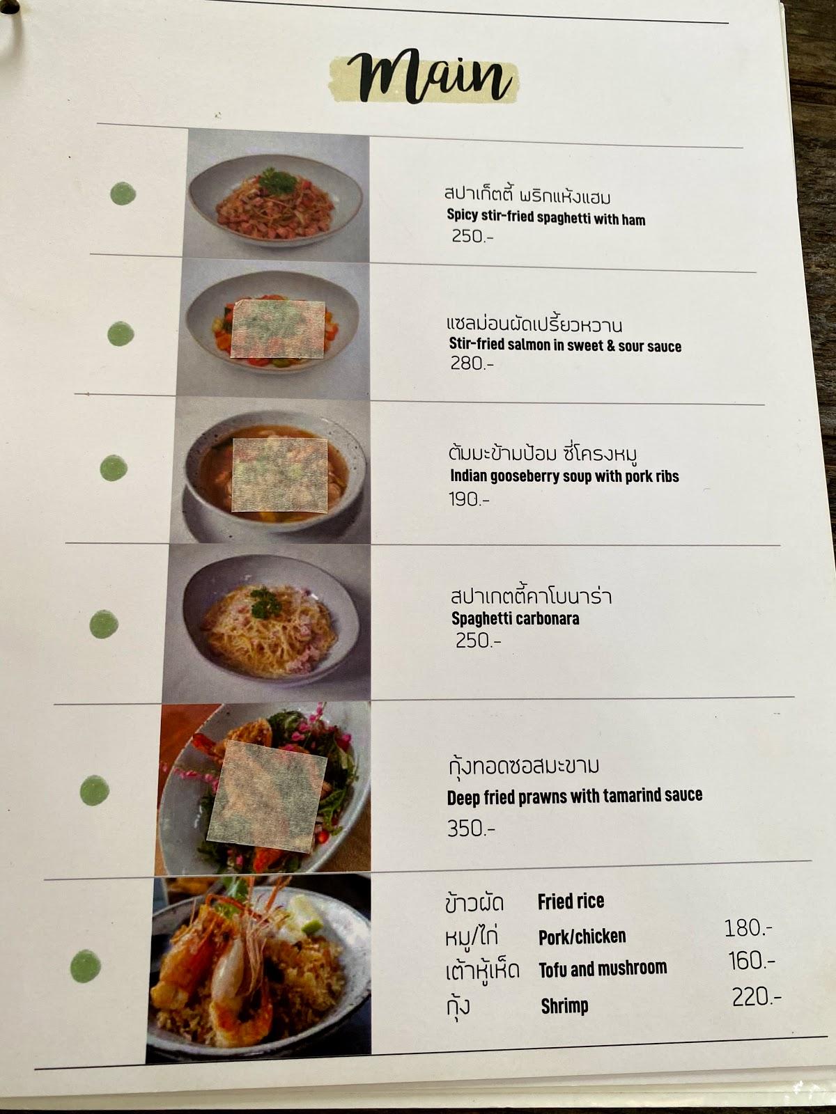 Menu at The Ironwood restaurant, Chiang Mai, 592 1 หมู่ 1 ถนนแม่ริม