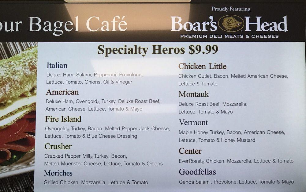 Menu at Your Bagel Cafe, Shirley
