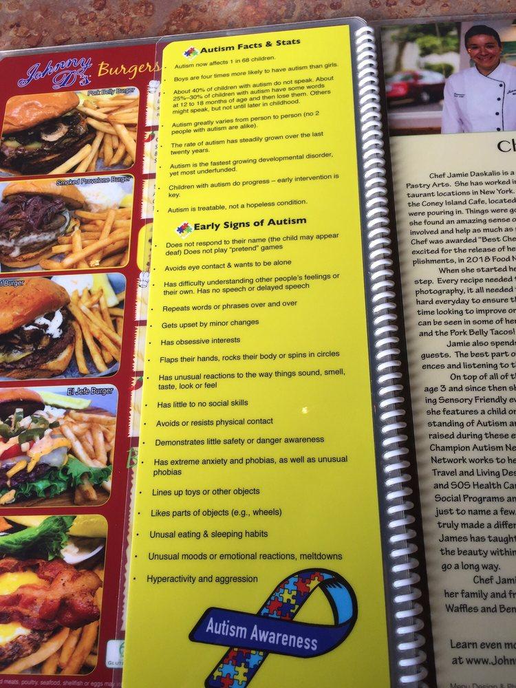 Menu at Johnny D's Waffles and Benedicts, North Myrtle Beach restaurant