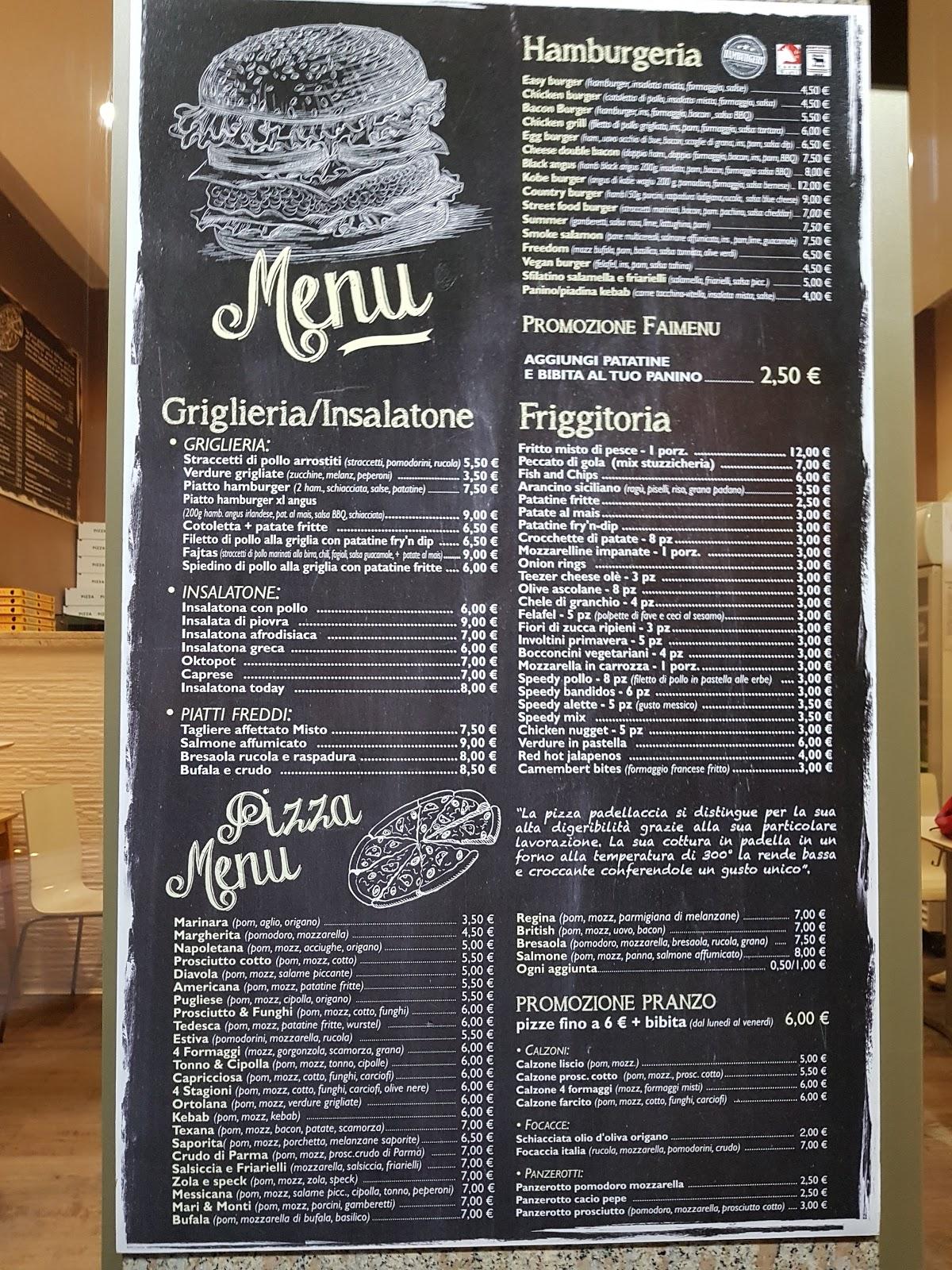 Menu da La Padellaccia pizzeria, Vimodrone