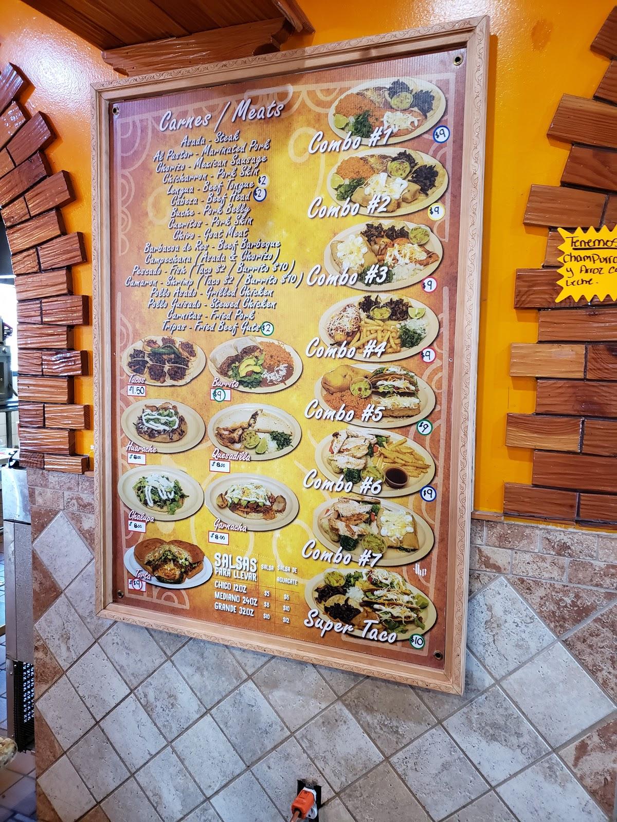 Menu at Taqueria Hermanos Ochoa's restaurant, Hillsboro