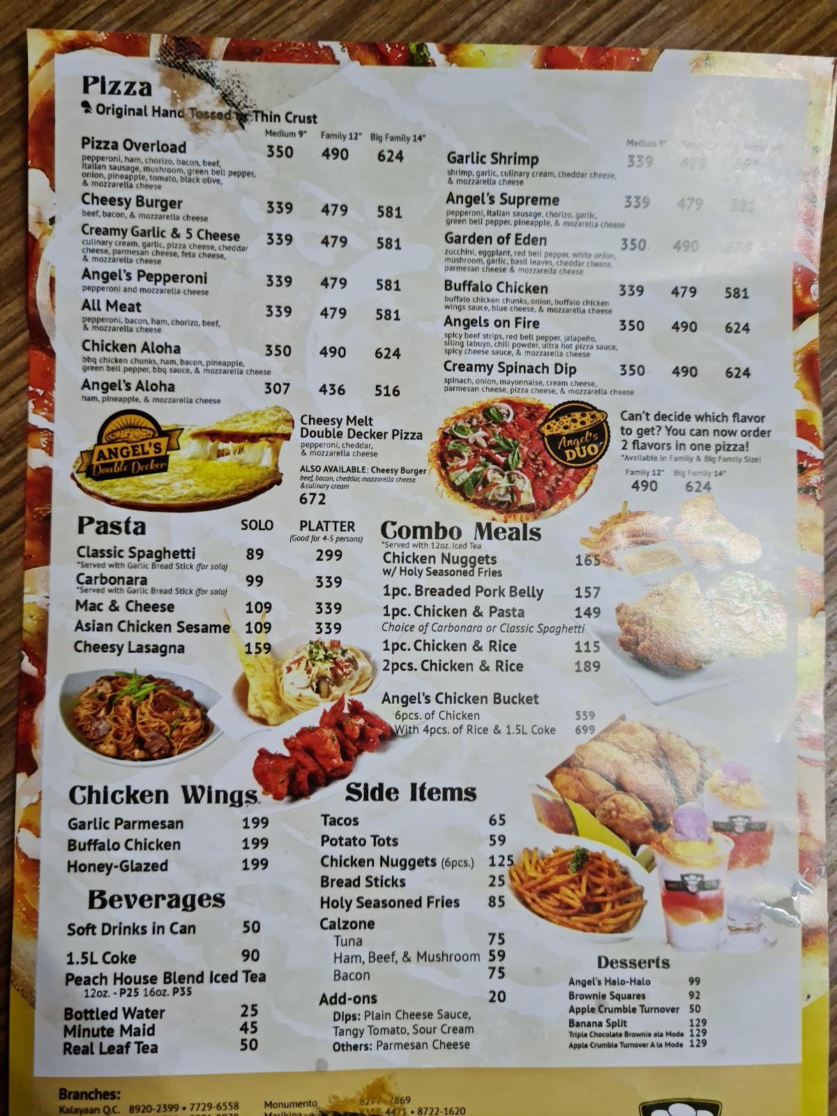 Menu at Angels Pizza - Marikina restaurant, Caloocan