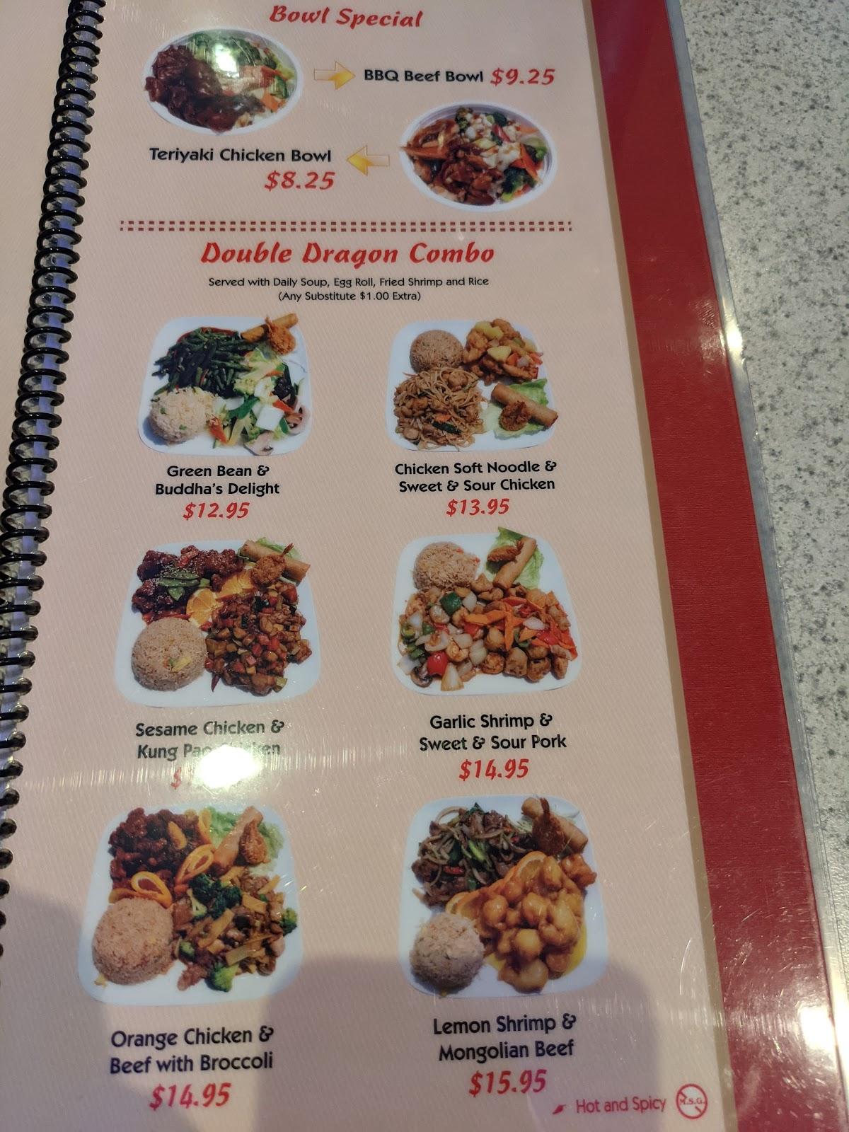 Menu at Golden Dragon restaurant, Ridgecrest