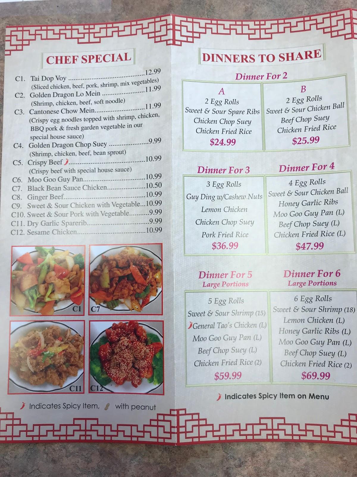 Menu At Golden Dragon Restaurant, Saint Thomas