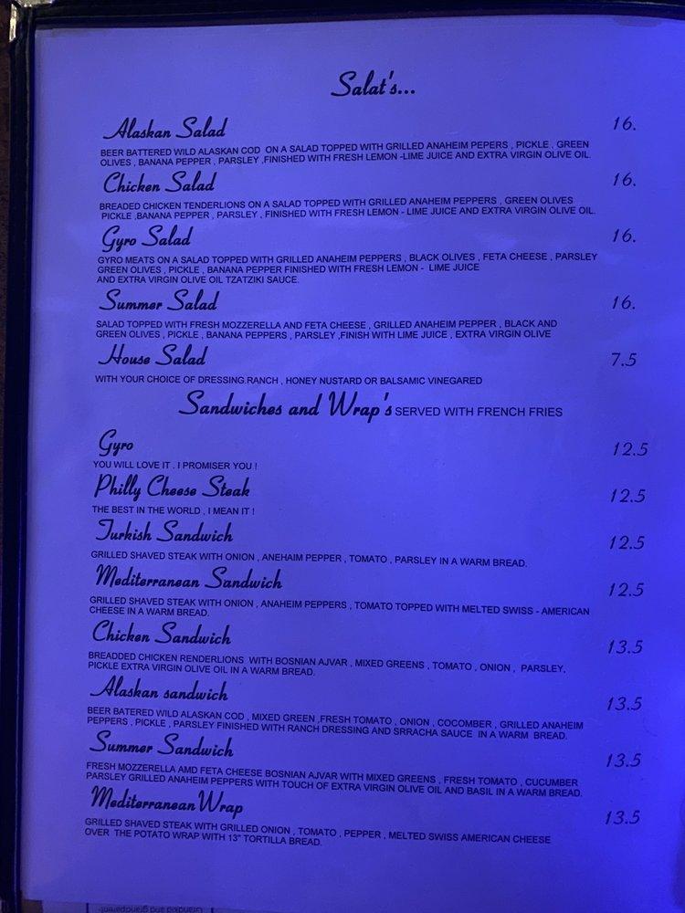 Menu at Aspen Lodge Bar & Grill, Westminster