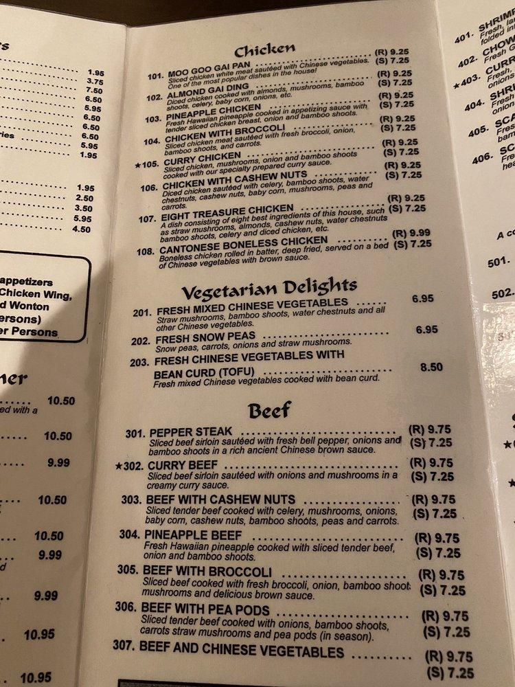 Menu at Bamboo Gardens Chinese Restaurant, Anderson, 209 Hwy 28 Bypass