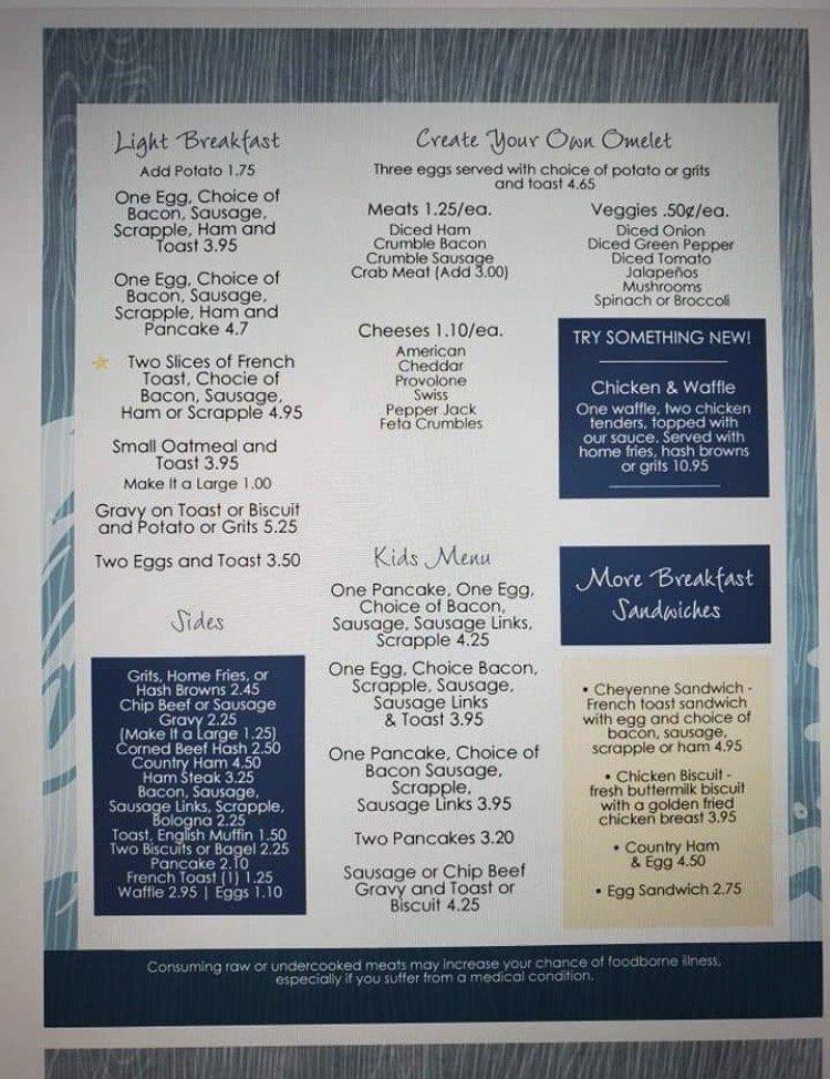 Menu at Lenny's Restaurant, Colonial Beach