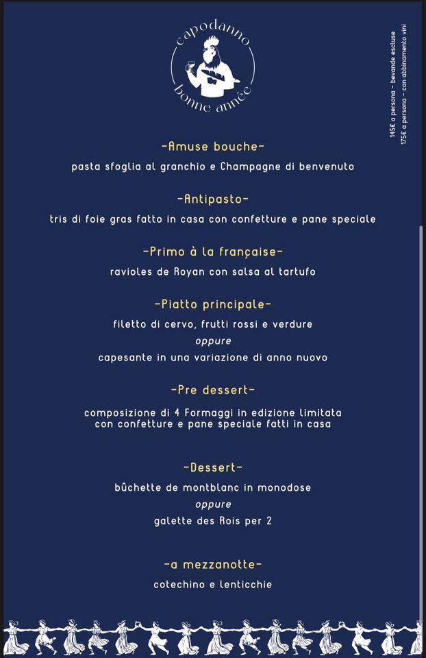 Menu au Le Carré Français restaurant, Rome