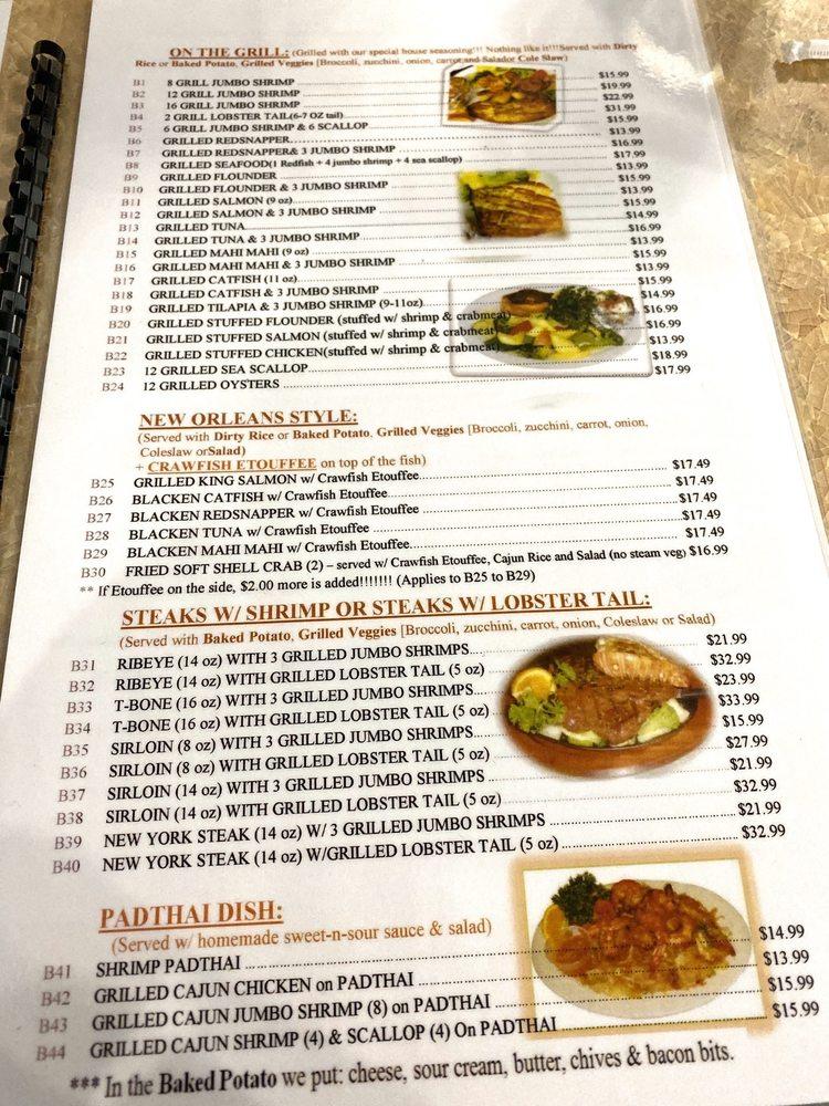 Menu at Texas Bay Seafood and Steak In Taylor, TX steakhouse, Taylor