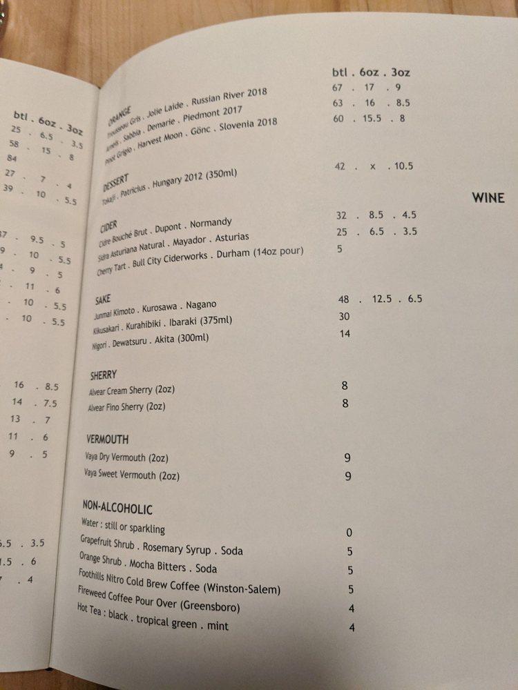 Menu at MACHETE restaurant, Greensboro, 600 C Battleground Ave