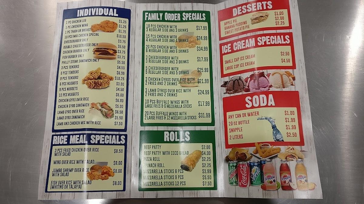 Menu at Kennedy Fried Chicken & Gyro restaurant, Binghamton