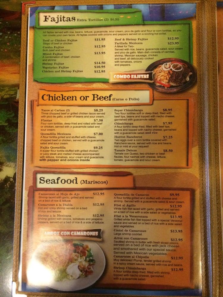 Menu at La Carreta Mexican Restaurant, St. Peters, Old Hwy 94 S