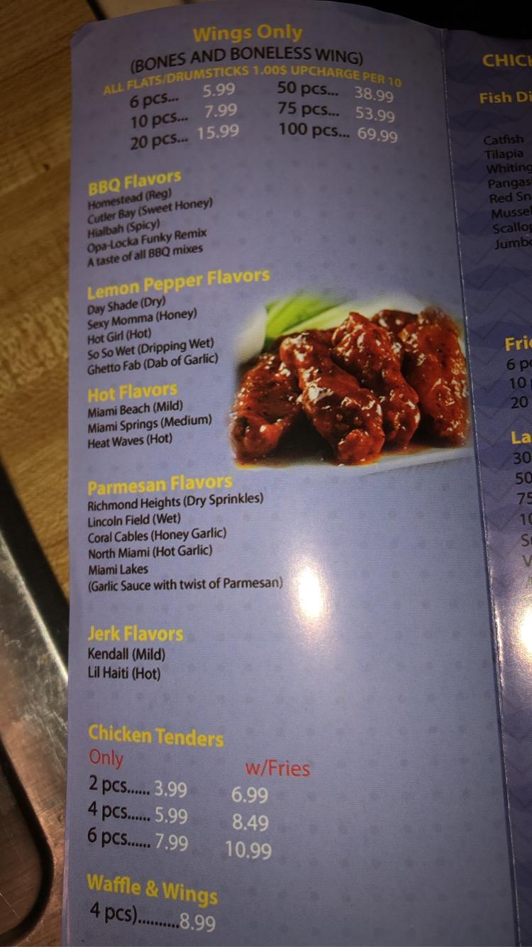 Menu at 305 Seafood & Wings restaurant, Macon