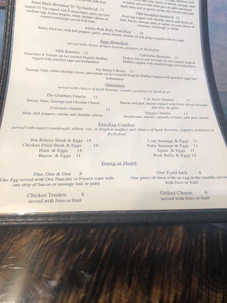 Menu at The Butter House restaurant, Seaside
