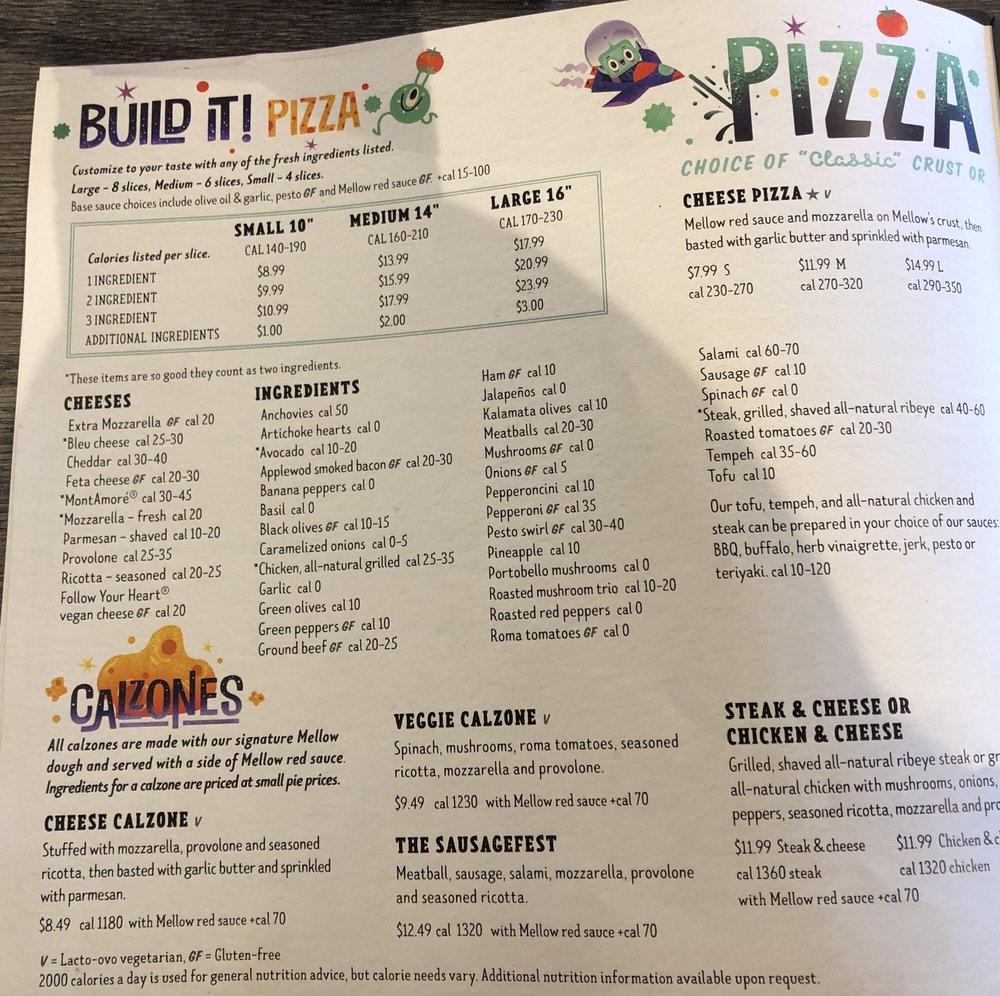 Menu at Mellow Mushroom Beaumont pub & bar, Beaumont