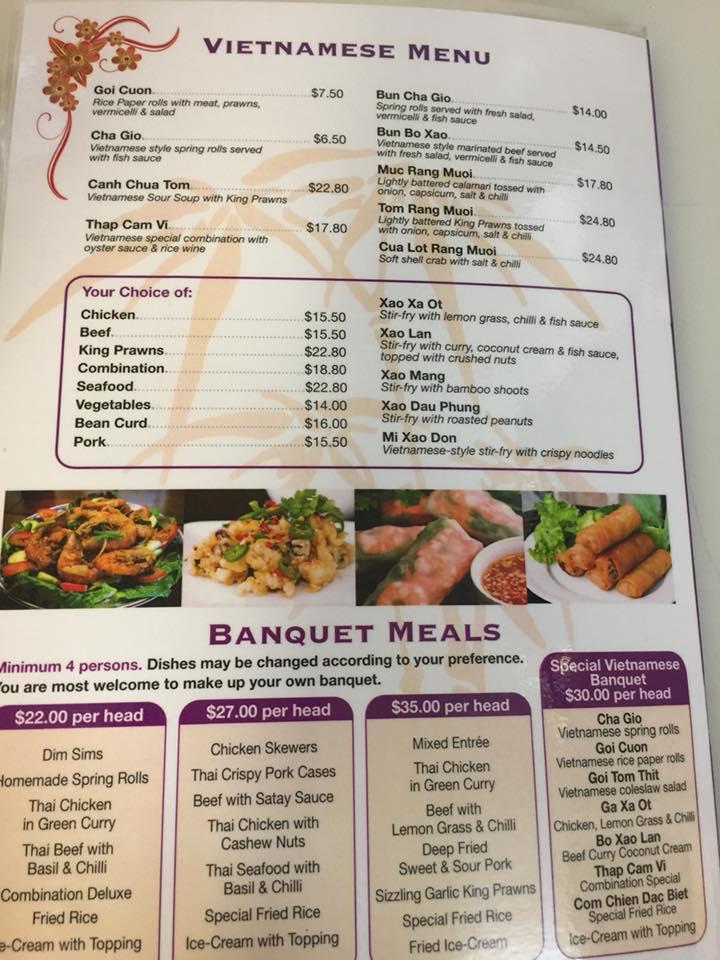 Menu at Ulladulla Palace restaurant, Ulladulla