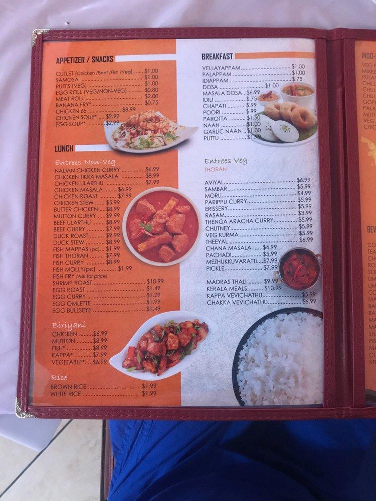 Menu at Delicious Kerala Kitchen Restaurant, Stafford