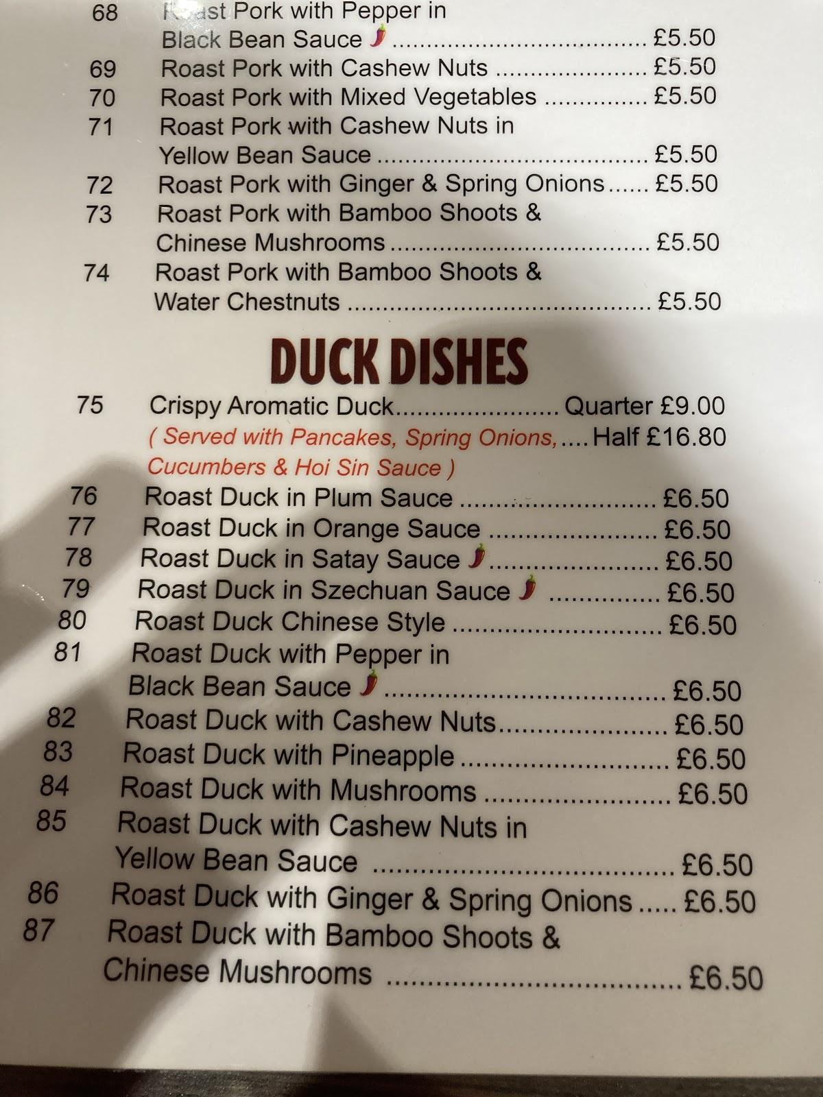 Menu at Panda Town fast food, Haywards Heath