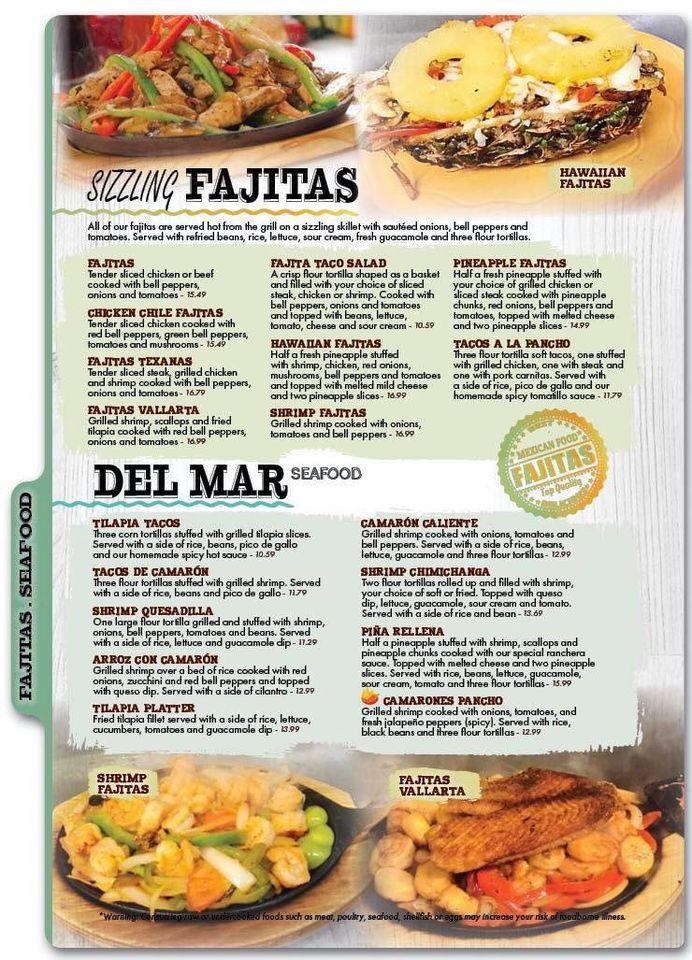 Menu at Pancho Mexican Restaurant Vinton, Vinton