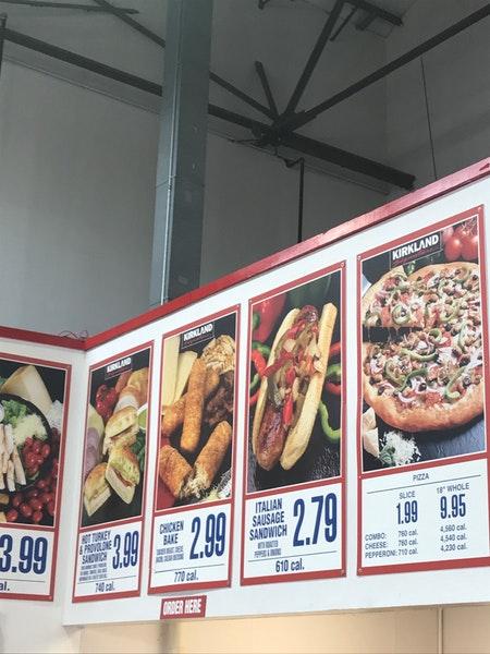 Menu At Costco Food Court, New York City, 32-50 Vernon Blvd