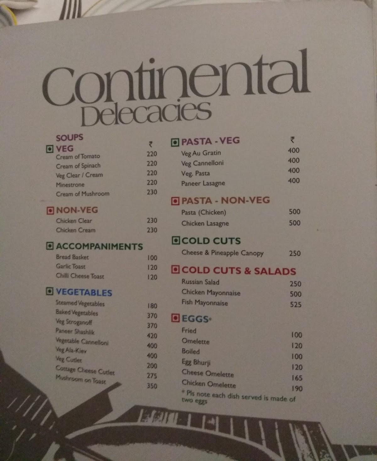 Menu at Ashoka Restaurant, Nagpur, 60 Residency Road Near Hotel LB
