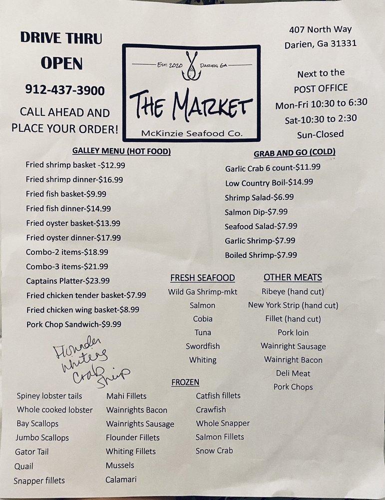 Menu at The Market, Darien