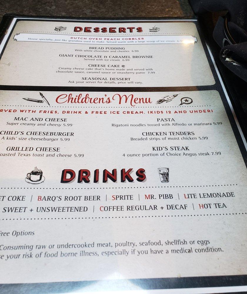 Menu at Cast Iron Steak House steakhouse, Jeffersonville, E Market St