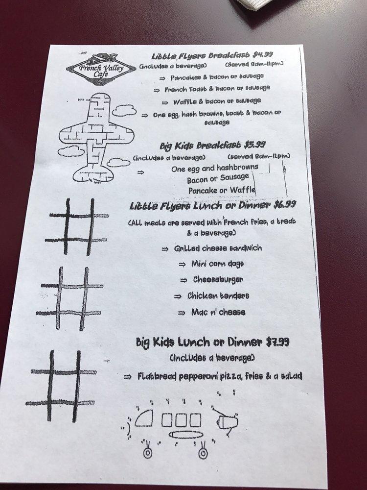 Menu at French Valley Cafe, Murrieta, 37600 Sky Canyon Dr