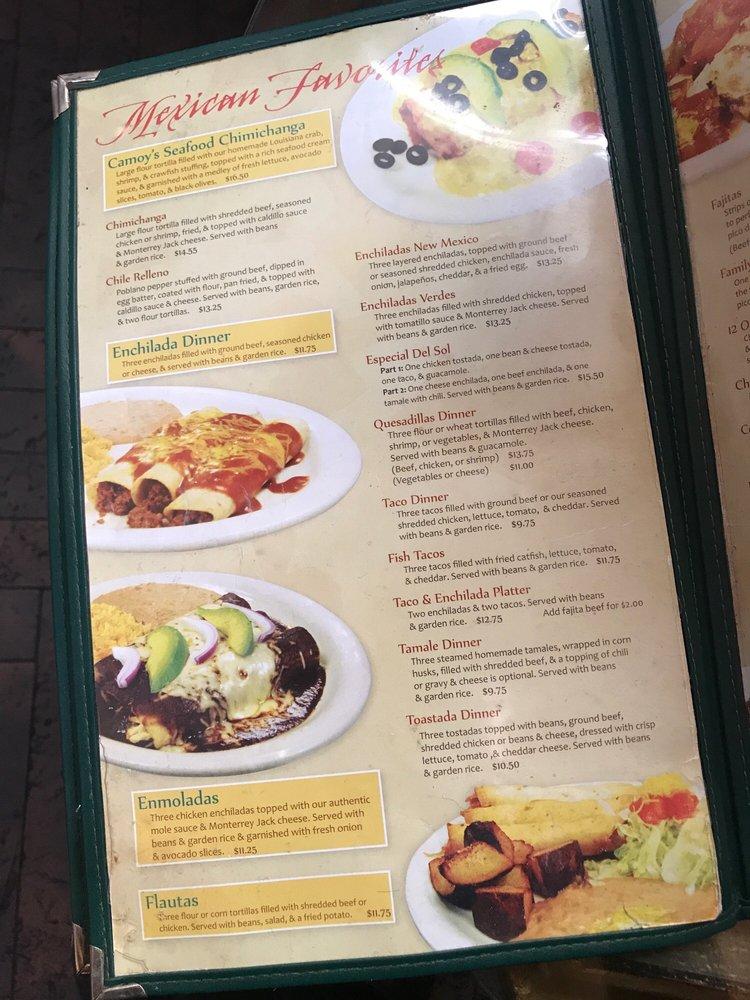 Menu at La Casa Del Sol Thibodaux restaurant, Thibodaux