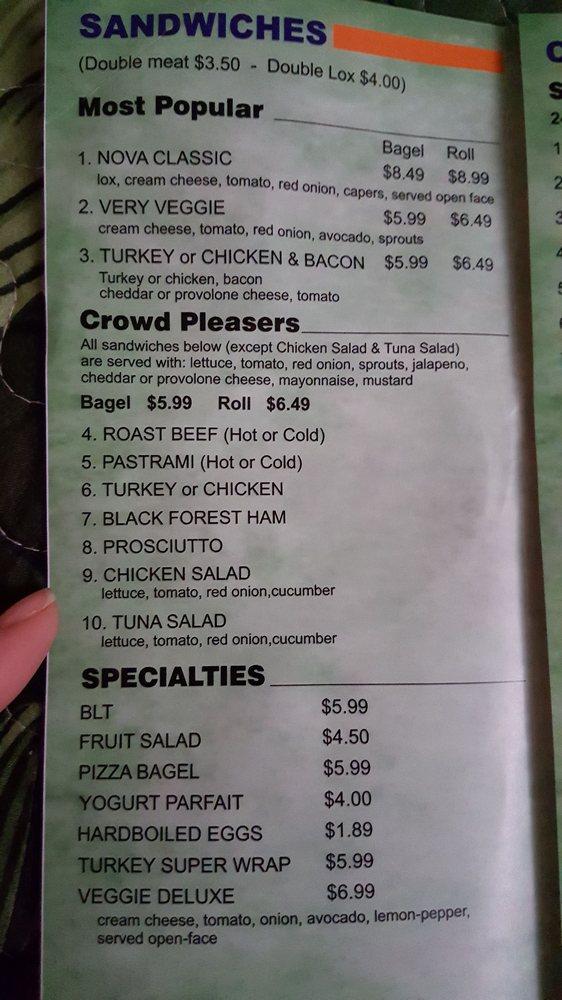 Menu at The Bagelry La Habra restaurant, La Habra