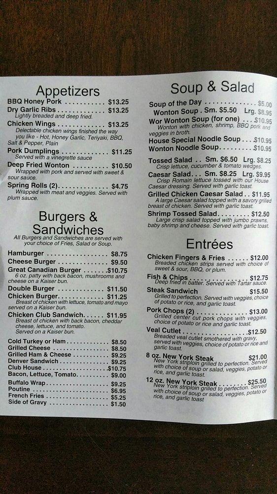 Menu at Coyote Grill & Wok restaurant, Coalhurst