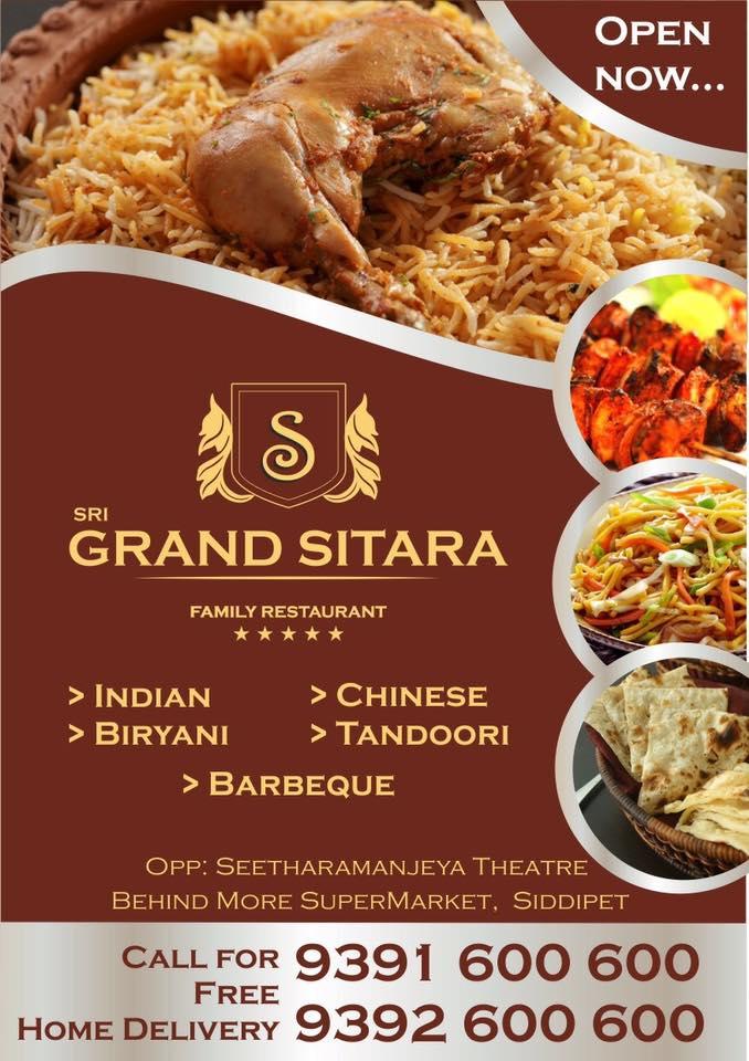 Menu At Grand Sitara Family Restaurant, Siddipet