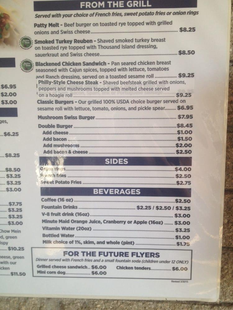 Menu at Wright Brothers Cafe, Honolulu
