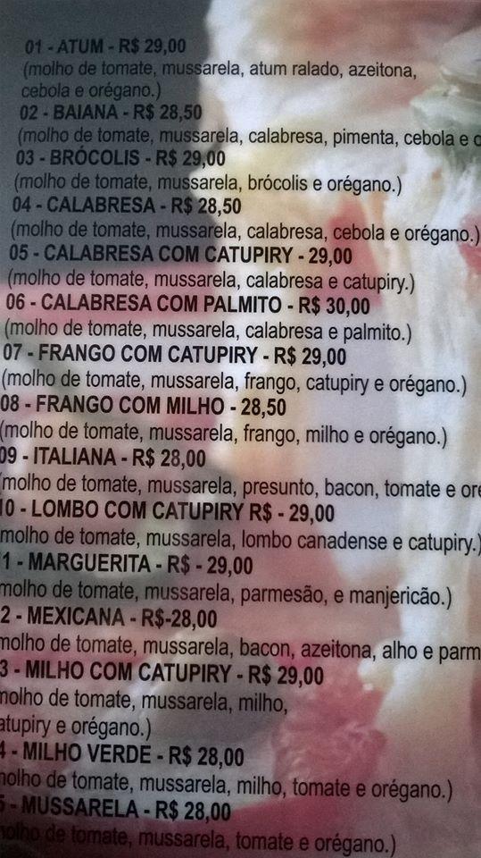 Disk Pizza Paraíso cardápio