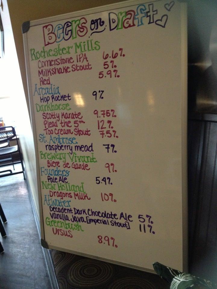 Menu at Midtown Brewing Co. pub & bar, Lansing