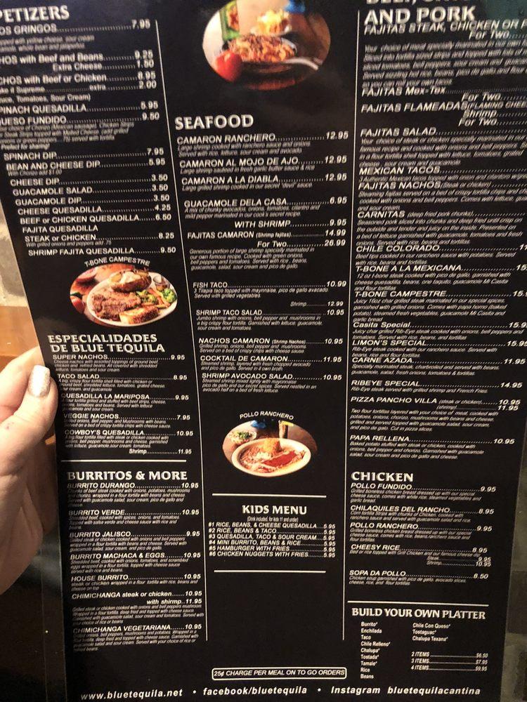 Menu at Blue Tequila Cantina & Grill desserts, Odenville
