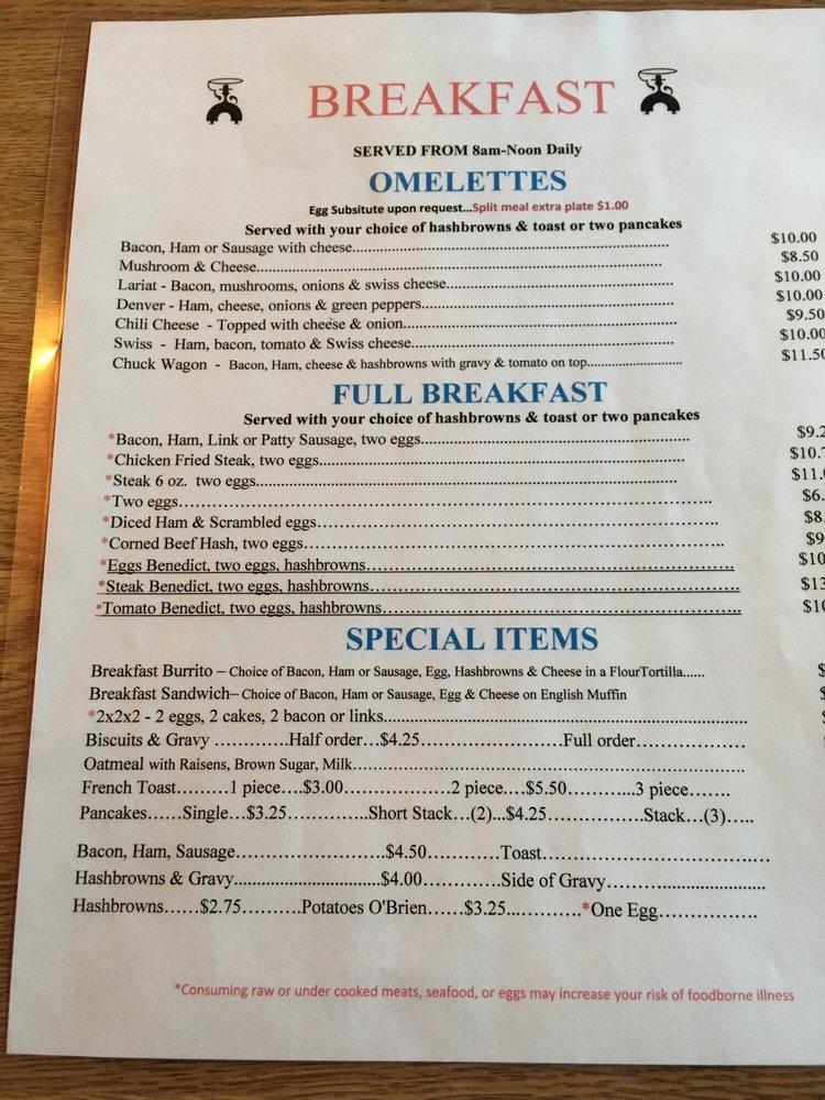 Menu At The Lariat Lounge Pub Bar Portland