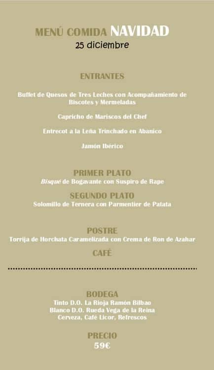 Menu at Castell de Barxell, Spain