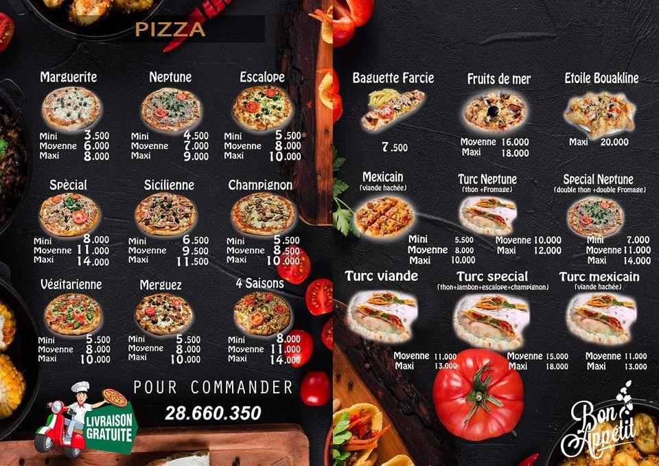Menu de Pizzaria Bouakline food