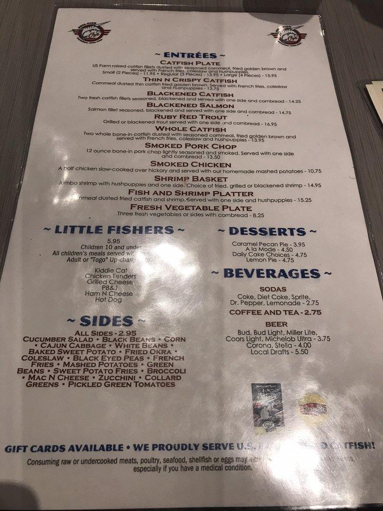 Menu at Soul Fish Cafe, Memphis, Poplar Ave