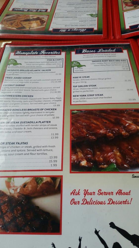 Menu at Johnny's On The Lake Bar & Grill, Belleville