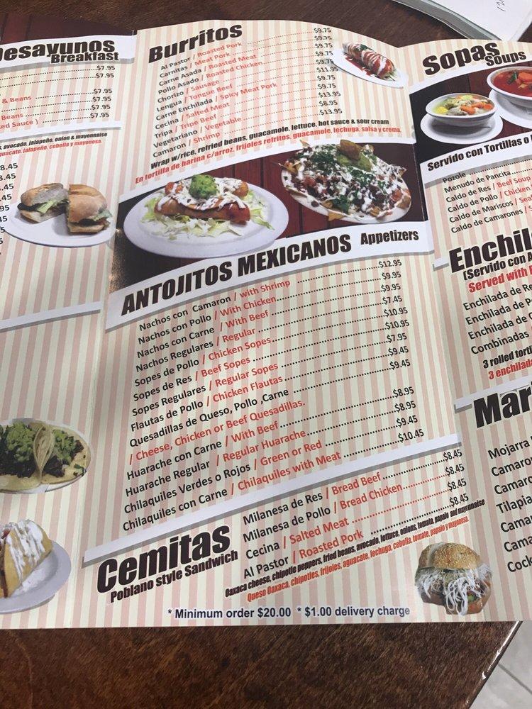 Menu at La Rancherita restaurant, Middletown