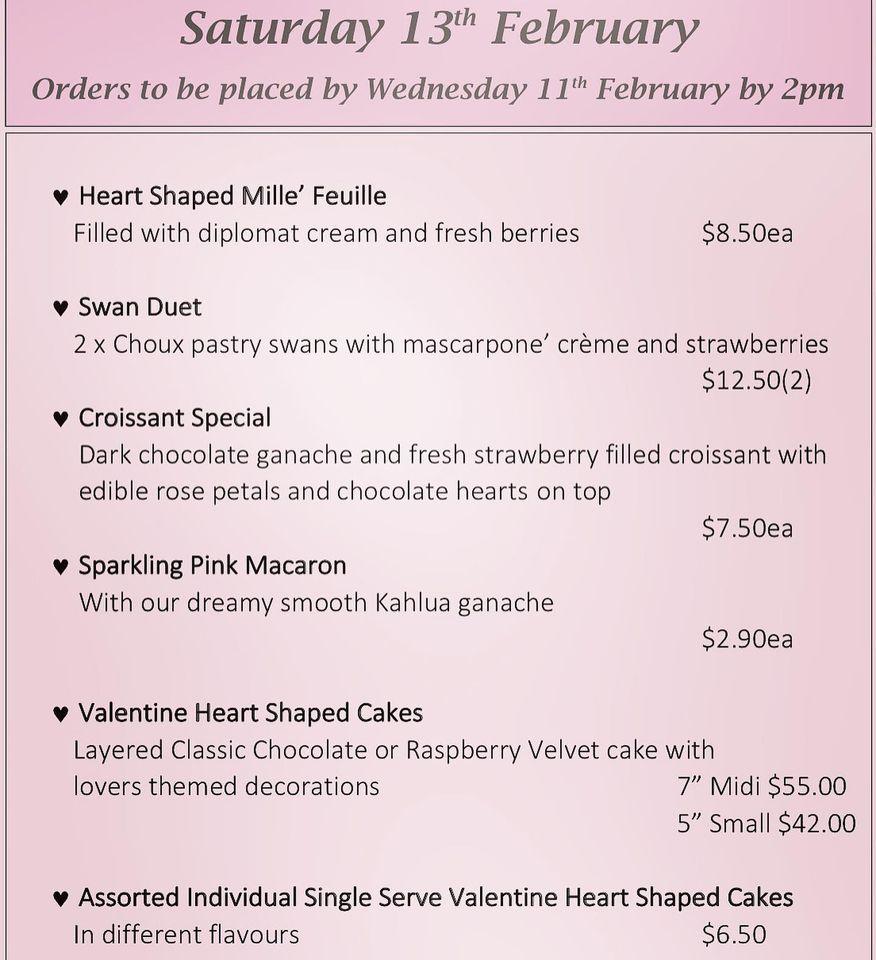 Menu at Flour & Chocolate Patisserie Northgate cafe, Northgate