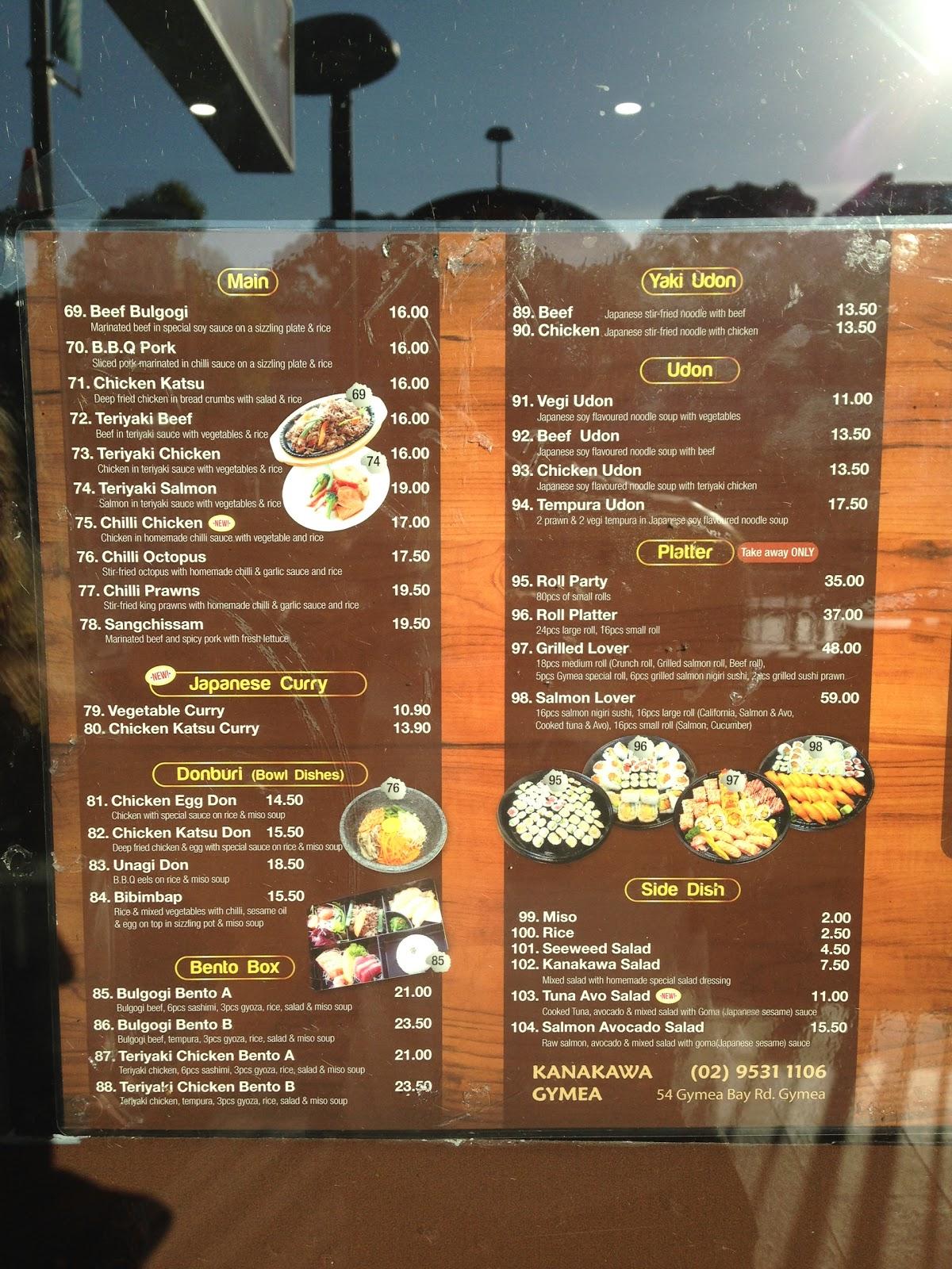 Menu at Haru Fresh Sushi restaurant, Gymea