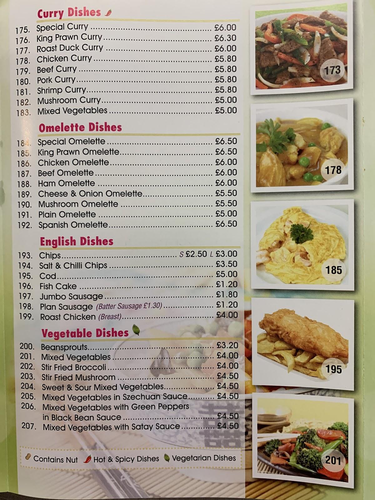 Menu at Rainbow House restaurant, Bristol