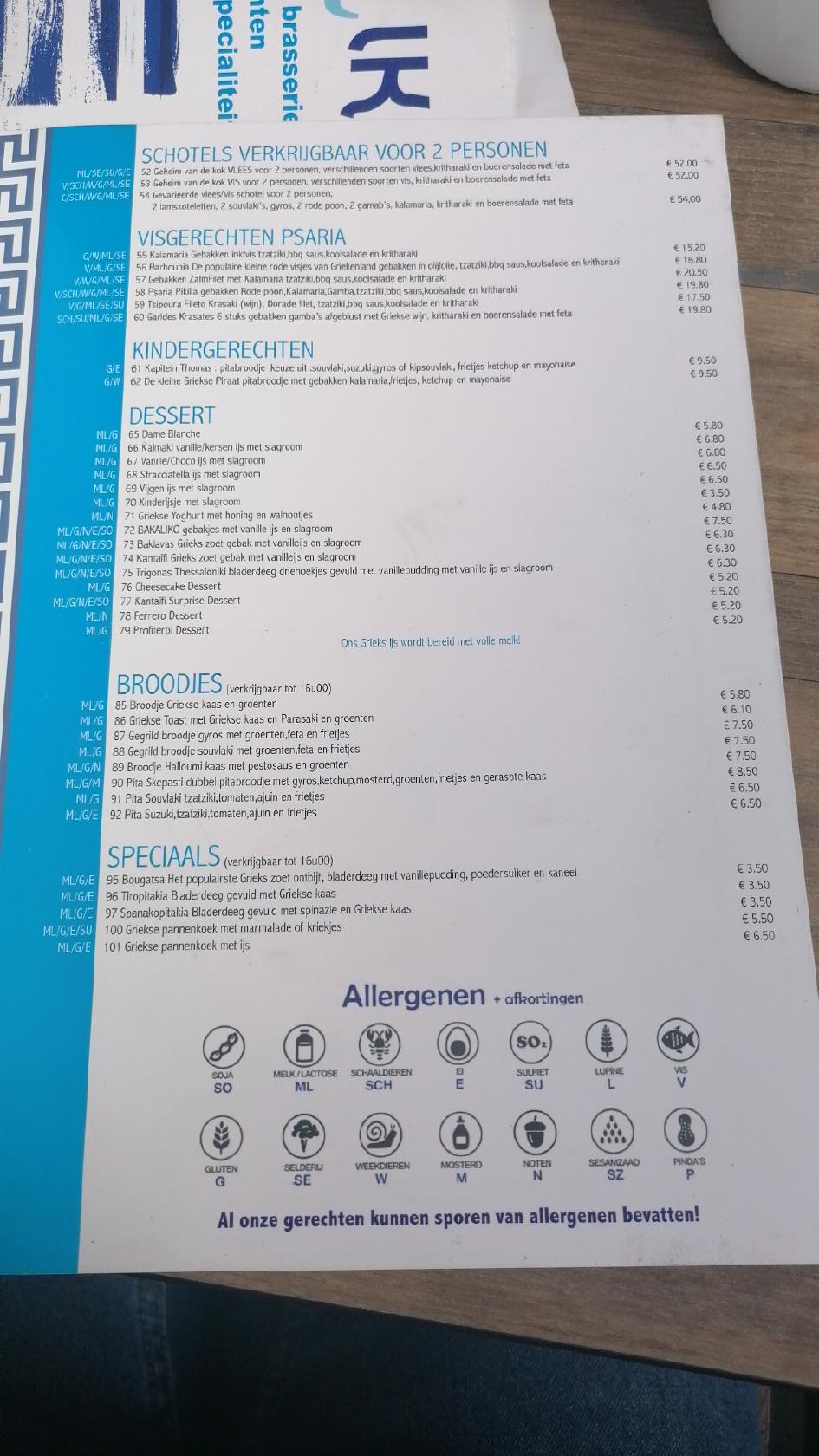 Menu At Bakaliko Houthalen Helchteren