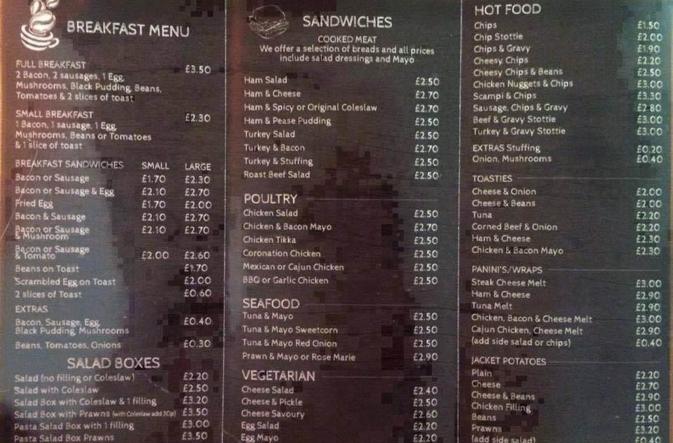 Menu at Munchies restaurant, Sunderland, 1 Austin Blvd
