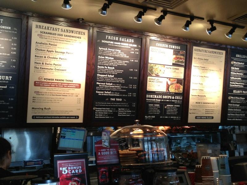 Menu at Corner Bakery, Burbank, 800 N San Fernando Blvd