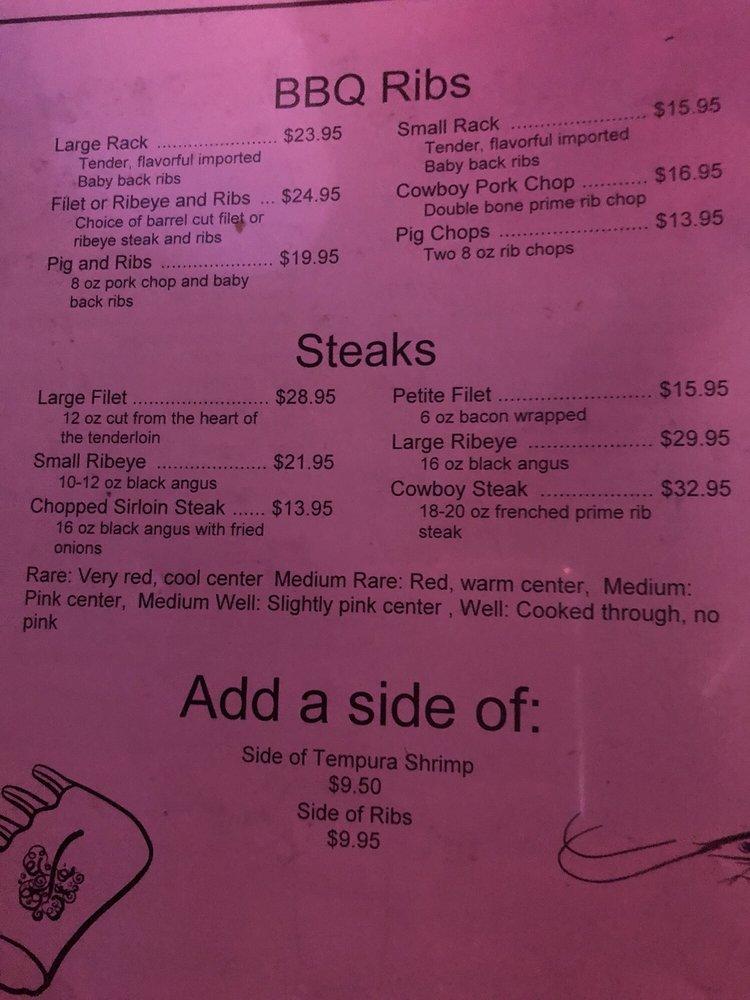 Menu at Oh Dennis! Saloon & Charcoal House BBQ, Racine